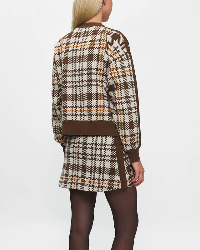 Rodebjer Sweater Reilly Eco Check Brun XS