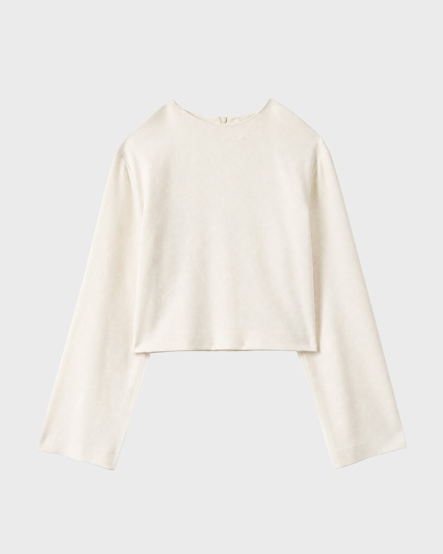 Bluse Creme Cropped Cream