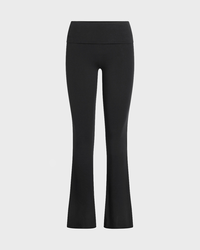 Bukse Cotton Jersey Foldover Soot