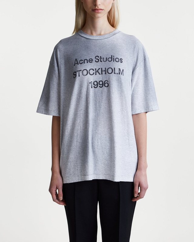 Acne Studios T-shirt Relaxed Logo Grey melange XS