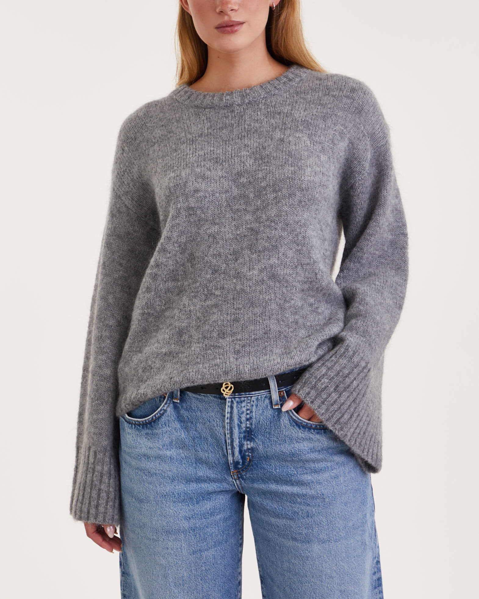 Image of By Malene Birger Sweater Cierra Grey melange