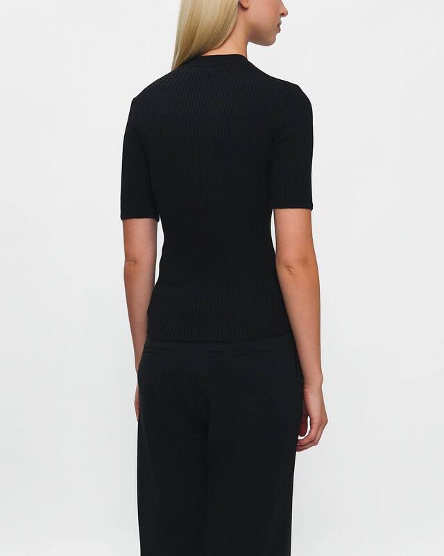 Filippa K Top Buttoned Knit  Black M