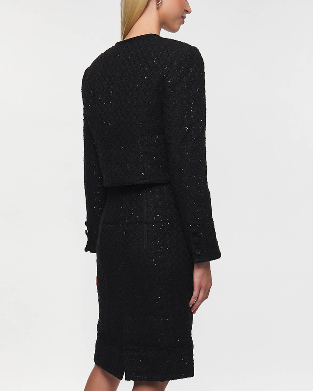 ROTATE Birger Christensen Jacket Boucle Crop Black 40