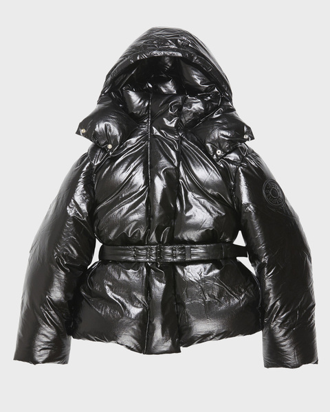 Jacka Hooded Belted Puffer Svart 1