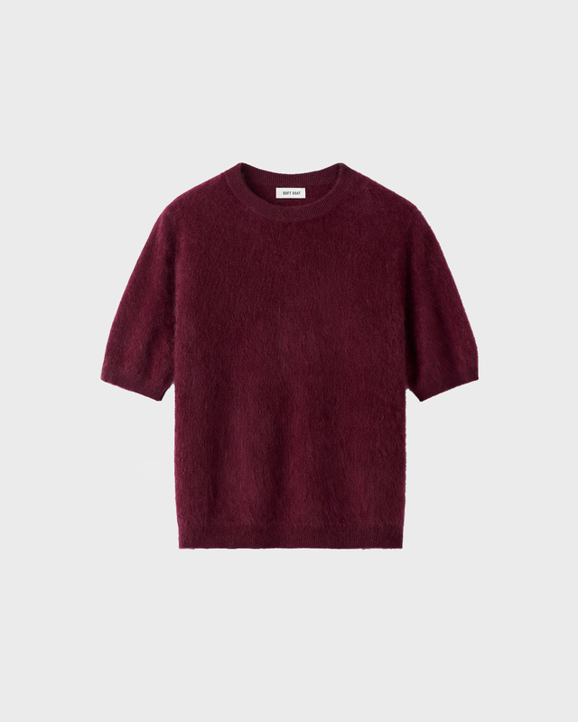 Genser Brushed Short Sleeve Bordeaux