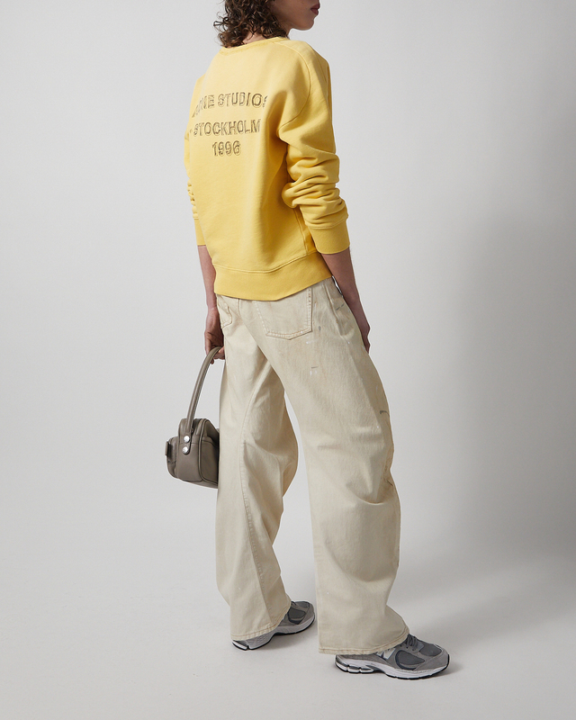 Sweatshirt Washed Logo Light yellow