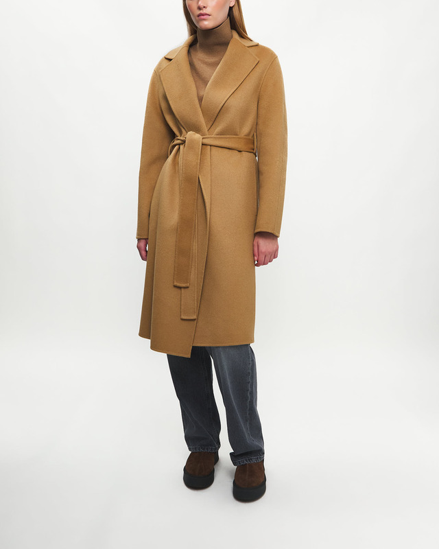 JOSEPH Coat Cenda Long Double Face Cashmere Ljusbrun 38