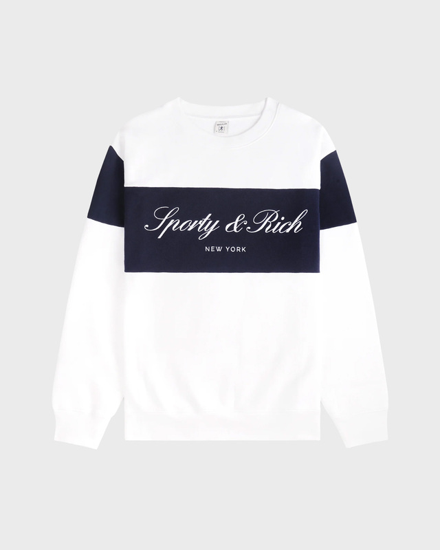 Tröja Signature Logo Block Crewneck Vit