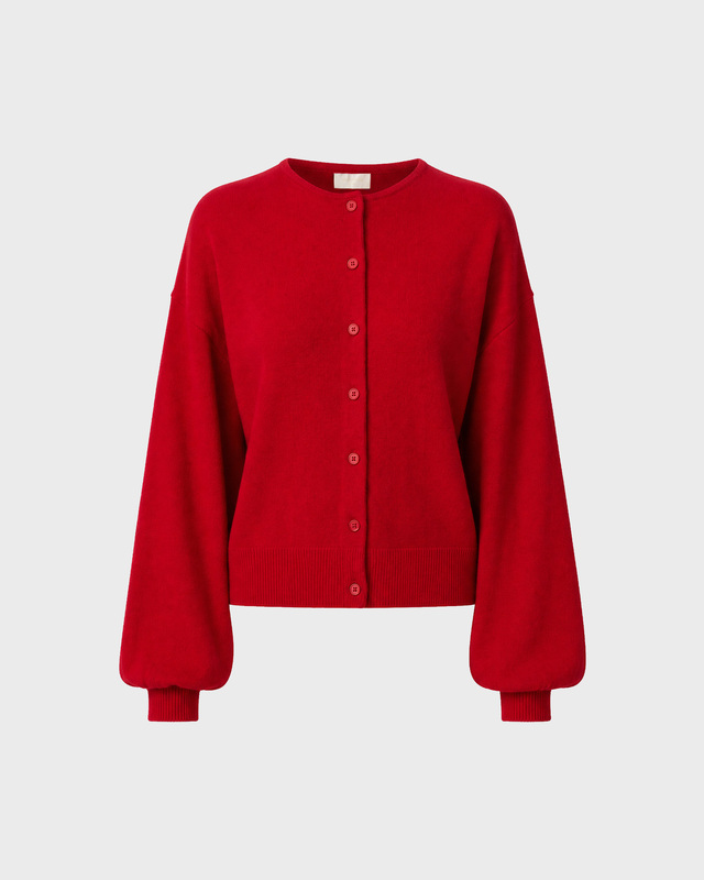 Cardigan Lou Cashmere Wool Red