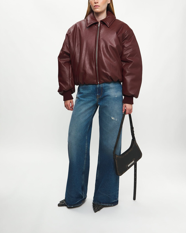 Acne Studios Jacka Coated Bomber Burgundy  38