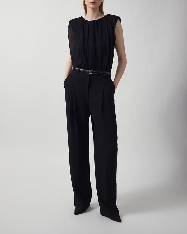 Top Draped Knit Black