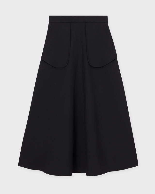 RÓHE Skirt A-line External Pocket  Black 34