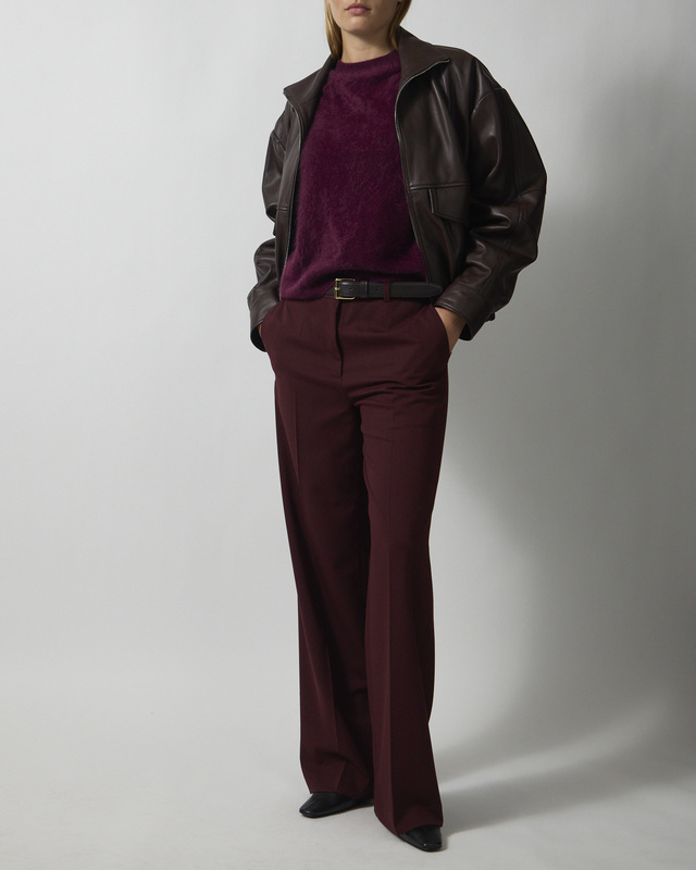 Genser Brushed Short Sleeve Bordeaux