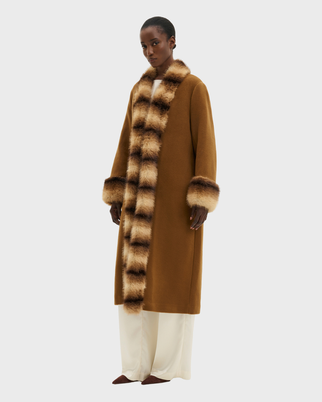 Kappa Anouk Yve Faux Fur Wool Camel
