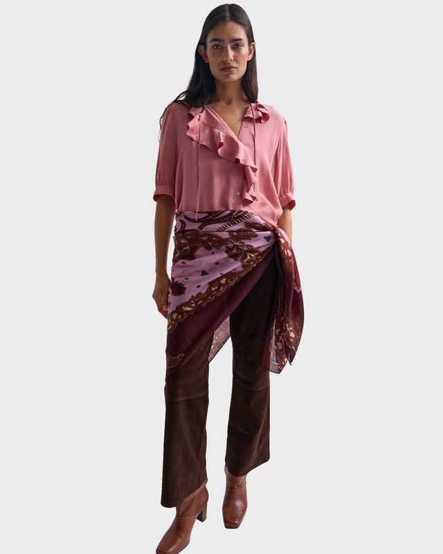 Bluse Xilla Fluid Solid Pink
