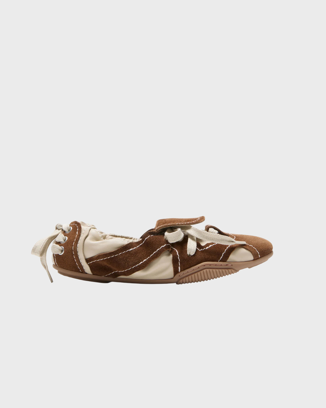Sneakers Lace-up Minimalistic White/Brown