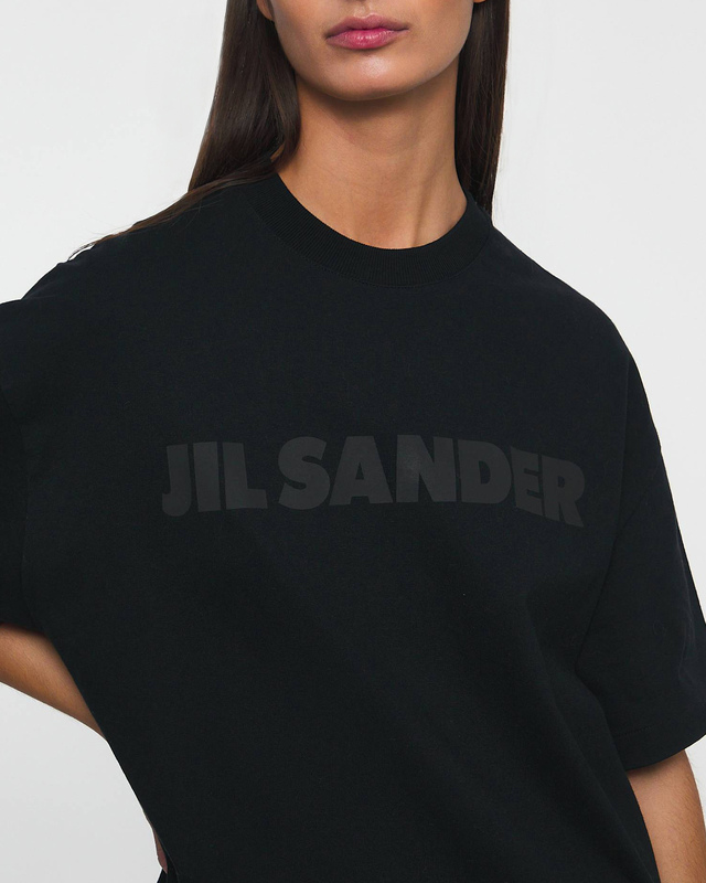 JIL SANDER T-Shirt Logo Jersey Svart XS