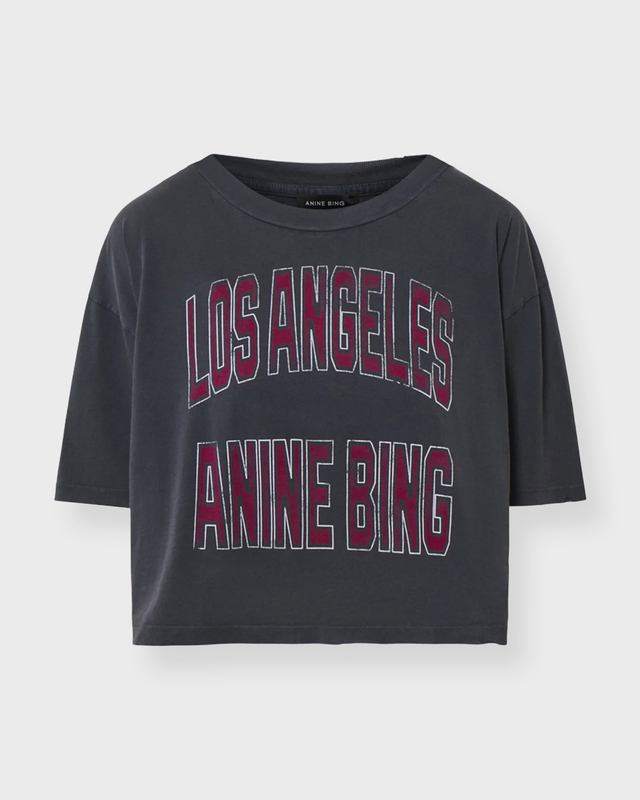 T-shirt Johnny Cropped  Washed black