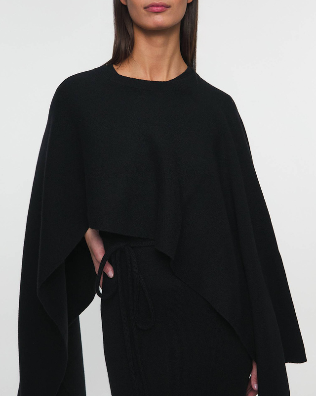 LISA YANG Poncho Kai Cashmere Black ONESIZE