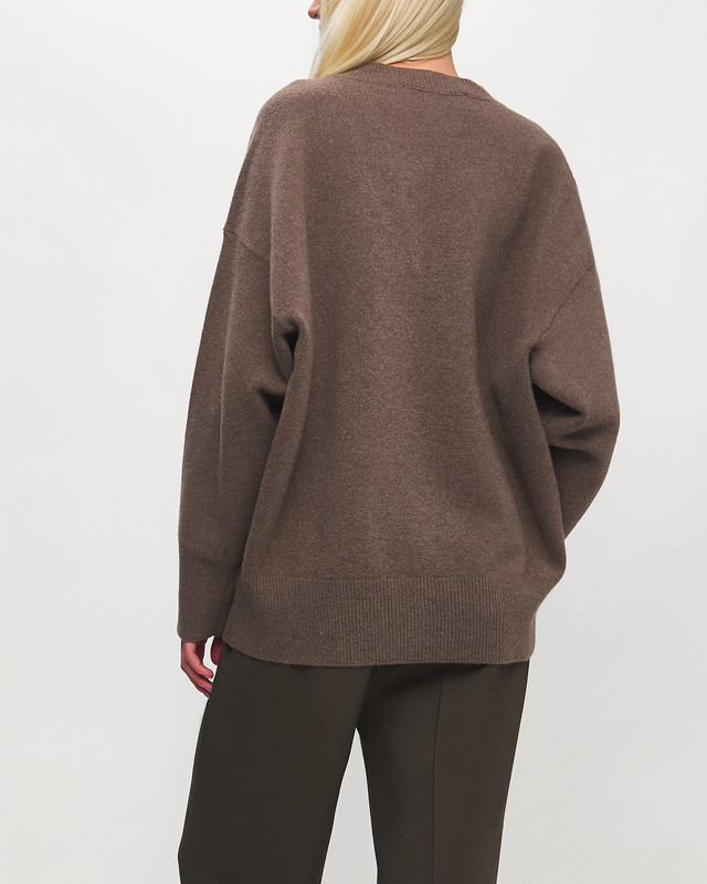 RÓHE Tröja Classic V-Neck Jumper Taupe 38