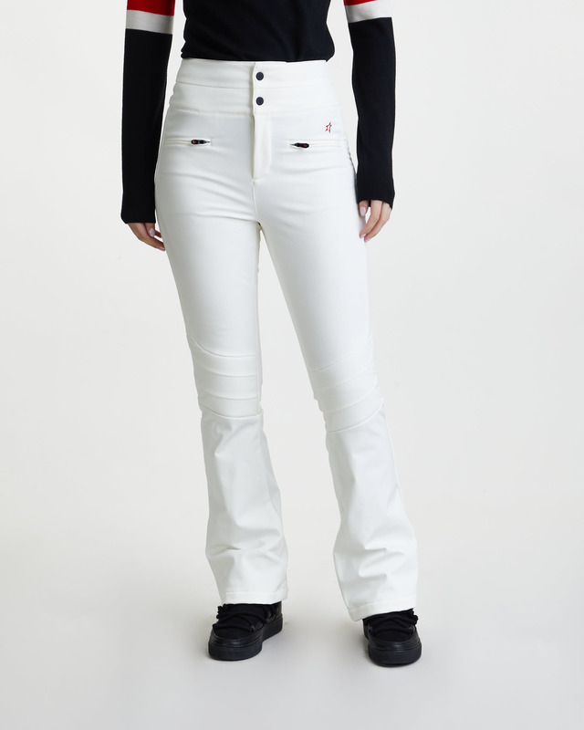 Aurora High Waist Flare Ski Trousers | White