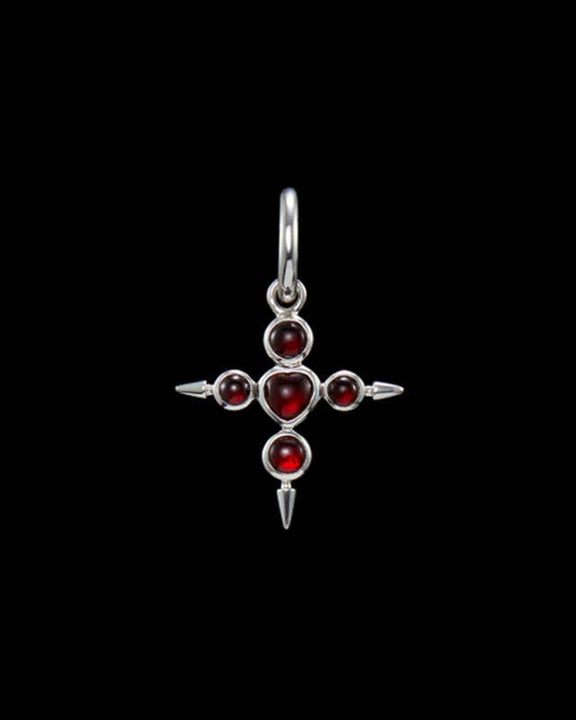 Maria Nilsdotter Earring Empress Garnet Silver Silver ONESIZE