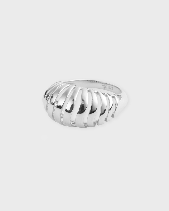 CBYC Ring Mini Ribbed Void Silver 55