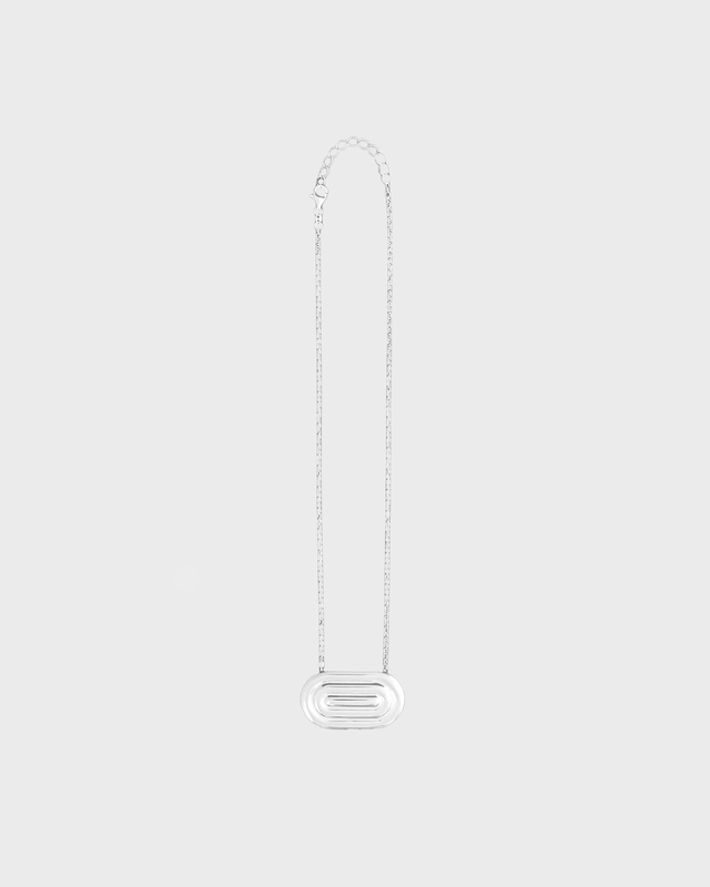 Halskjede Oval Maze Silver