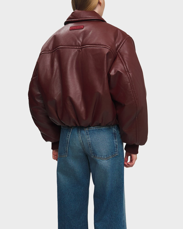 Acne Studios Jacka Coated Bomber Burgundy  38