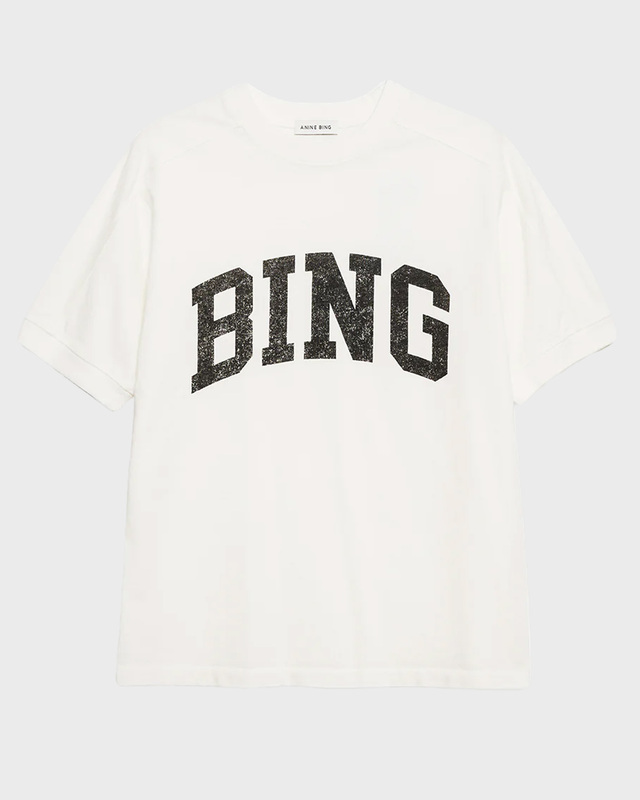 ANINE BING T-Shirt Jaylin Tee Ivory M