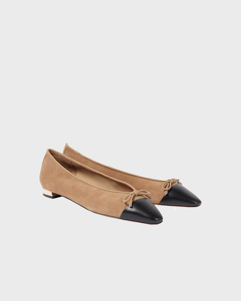 Ballerina Gioia Flat Beige/svart 1