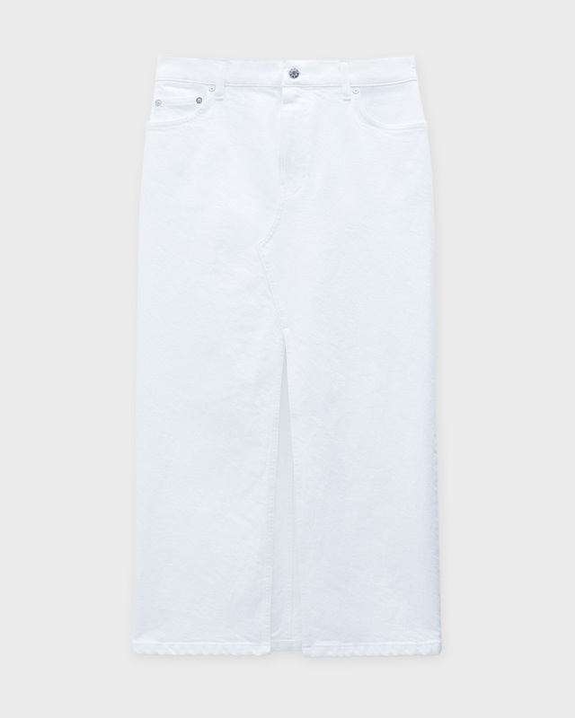 Filippa K Skirt Long Slit Denim White 38