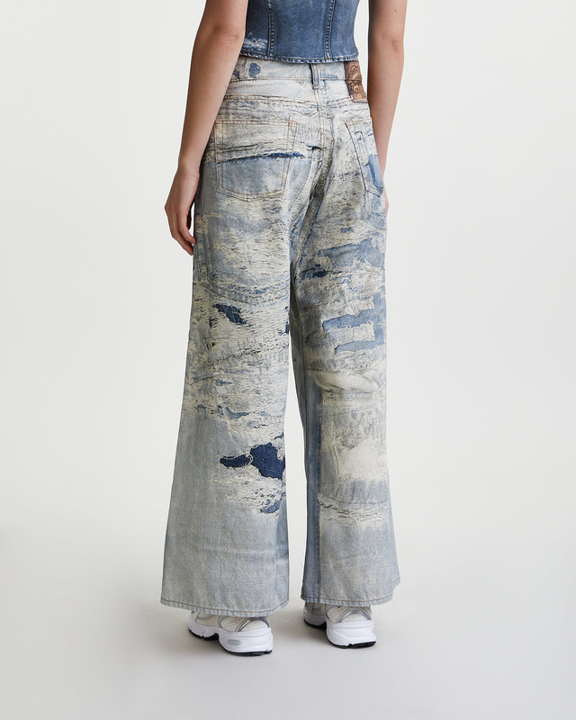 Acne Studios Jeans Printed Distressed Light blue 36