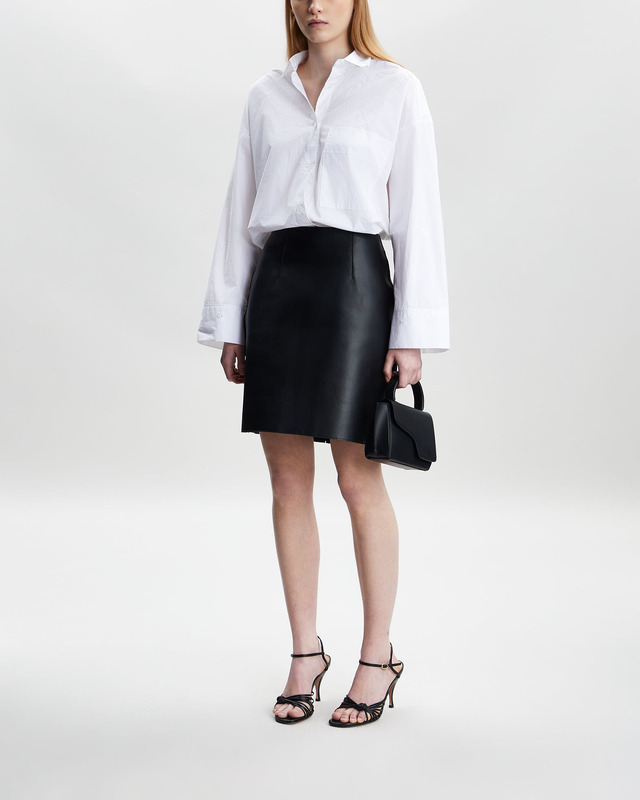 Teurn Studios Skirt Doublé Leather Mini Svart 40