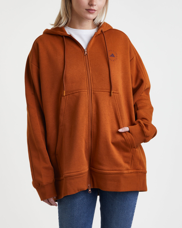 Adidas orange zip hoodie sale