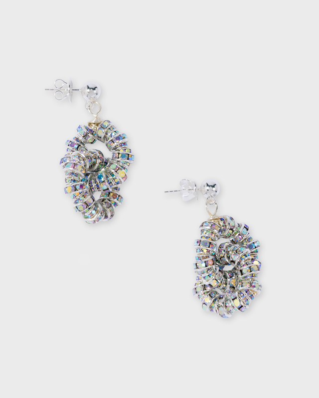 Earrings Tiny Tiers Silver