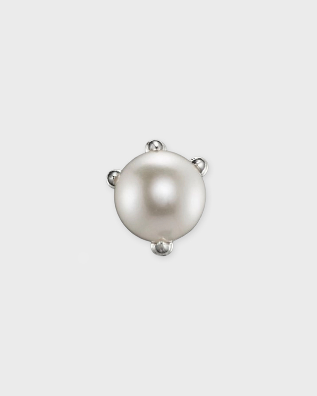 Earring Tiny Claw Pearl Ear Stud Silver