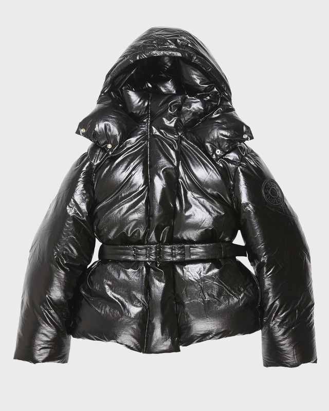 Acne Studios Jacka Hooded Belted Puffer Svart 34