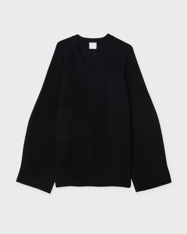 Teurn Studios Sweater V-Neck Cashmere Black M