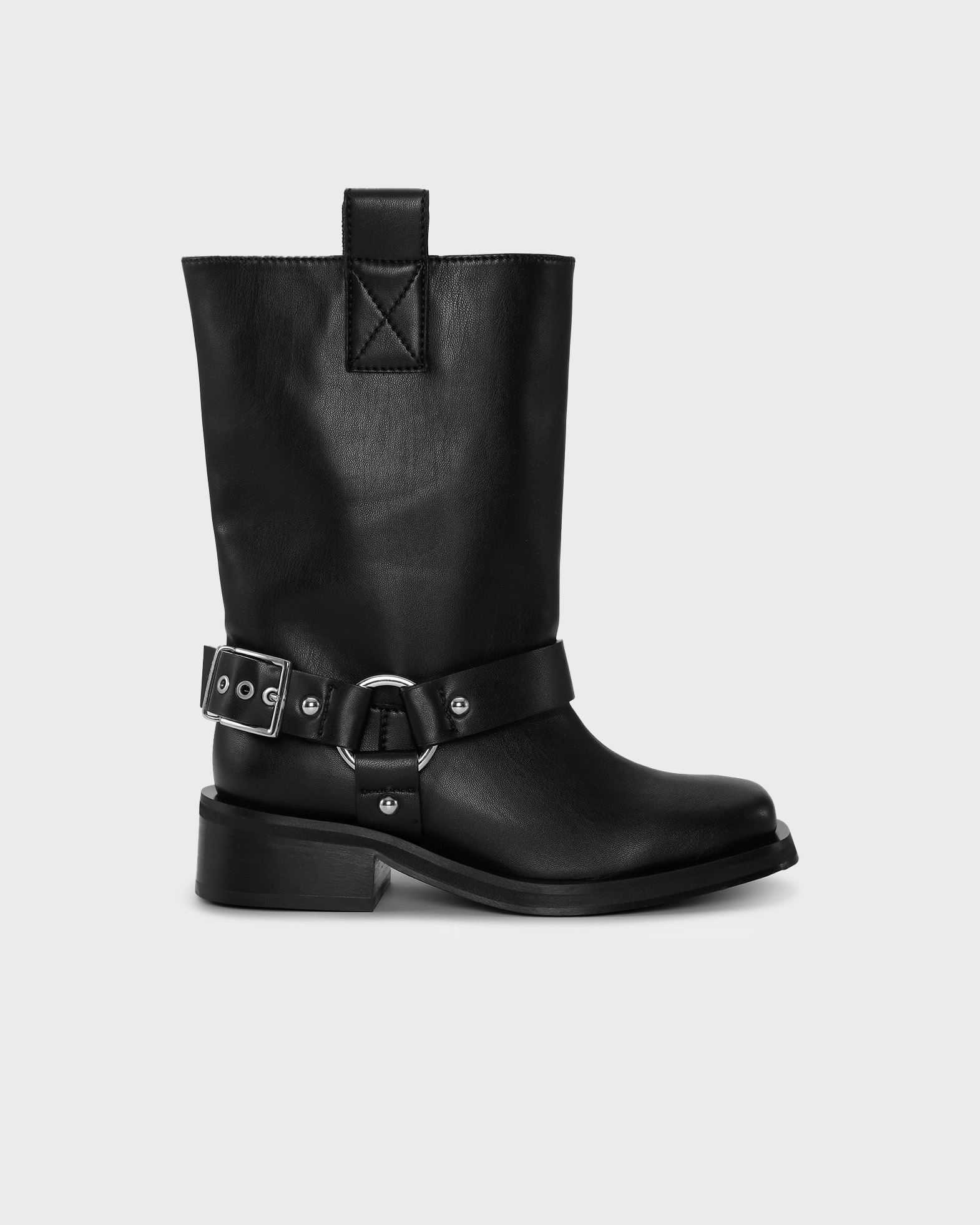 Ganni Boots Biker Tubular Mid Shaft | WAKAKUU