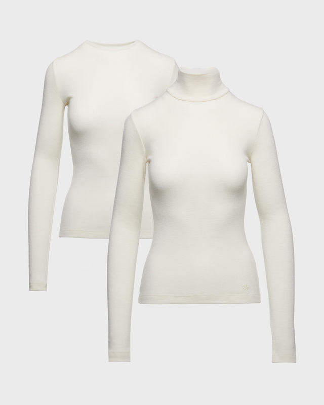 JIL SANDER Sweaters High Neck & Crewneck Double Layer Bone XS