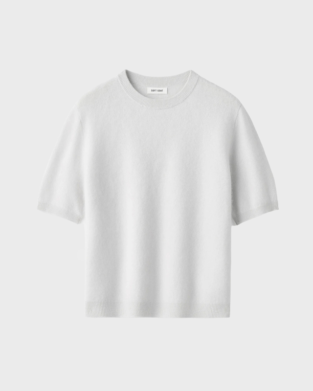 Trøje Brushed short sleeve Light gray