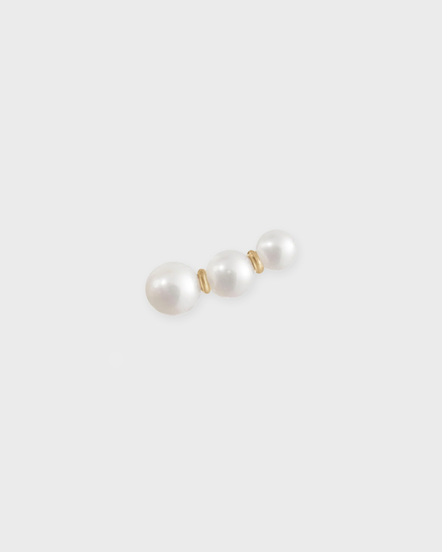 Sophie Bille Brahe Earring Trois Perle Pearl Right right
