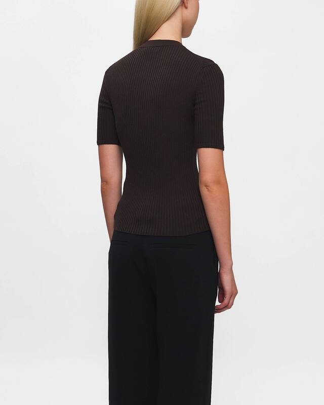 Filippa K Top Buttoned Knit  Brown M