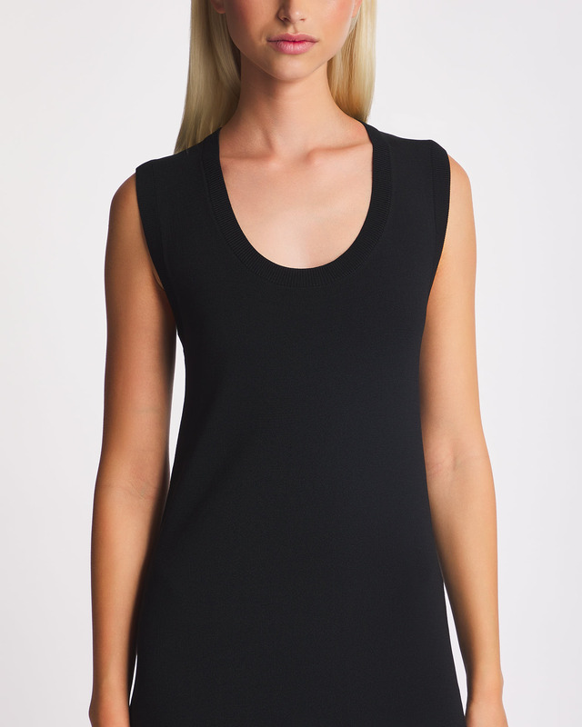 RÓHE Dress Scoop Neck Knitted  Black 36