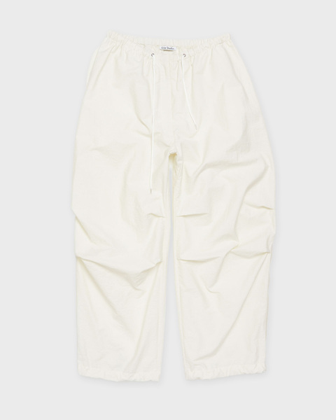 Trousers Relaxed Fit Drawstring White 1
