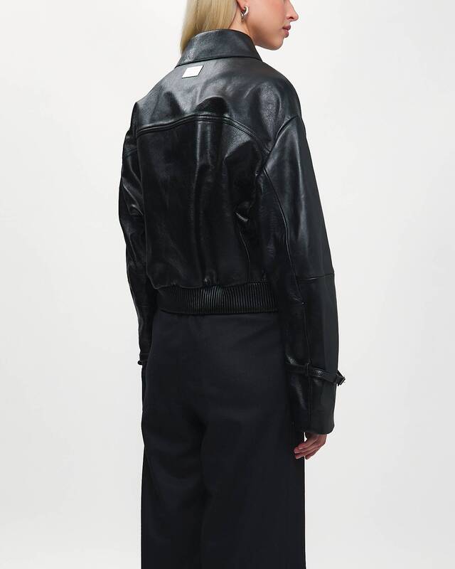 Acne Studios Jacket Relaxed Leather Black 36