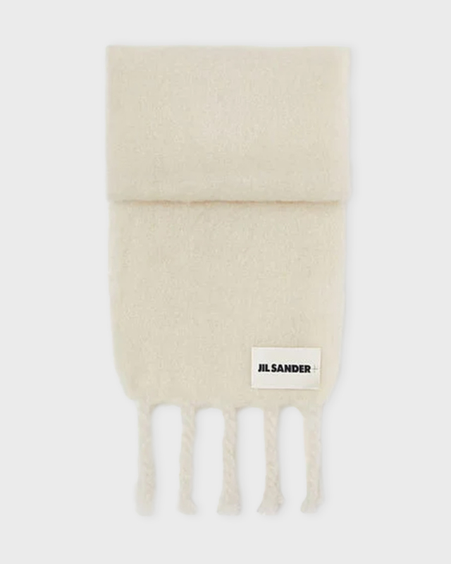 JIL SANDER Scarf Plain Label White ONESIZE