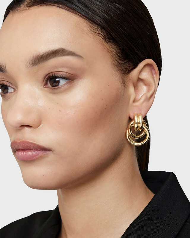 Anine Bing Earrings Double Knot Gold ONESIZE