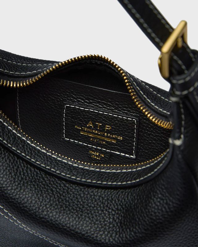 ATP Atelier Bag Silea Contrast Stitch Black ONESIZE